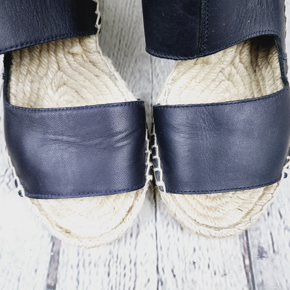 VINCE | Spencer leather open toe espadrille wedge sandals - Picture 5 of 11